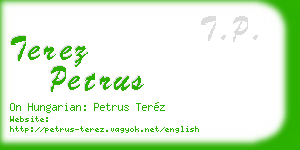 terez petrus business card